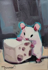 Jose Trujillo Fine Art PRINT 16x20" Collectible Artist Mouse Cheese