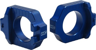 Works Connection - 17-280 - Axle Blocks Elite Yam Blue - Yamaha YZ250F YZ450F