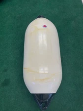 Polyform F-7  Boat Fender 15" x 41" - White  Black Ropeholds (#2 of 4)
