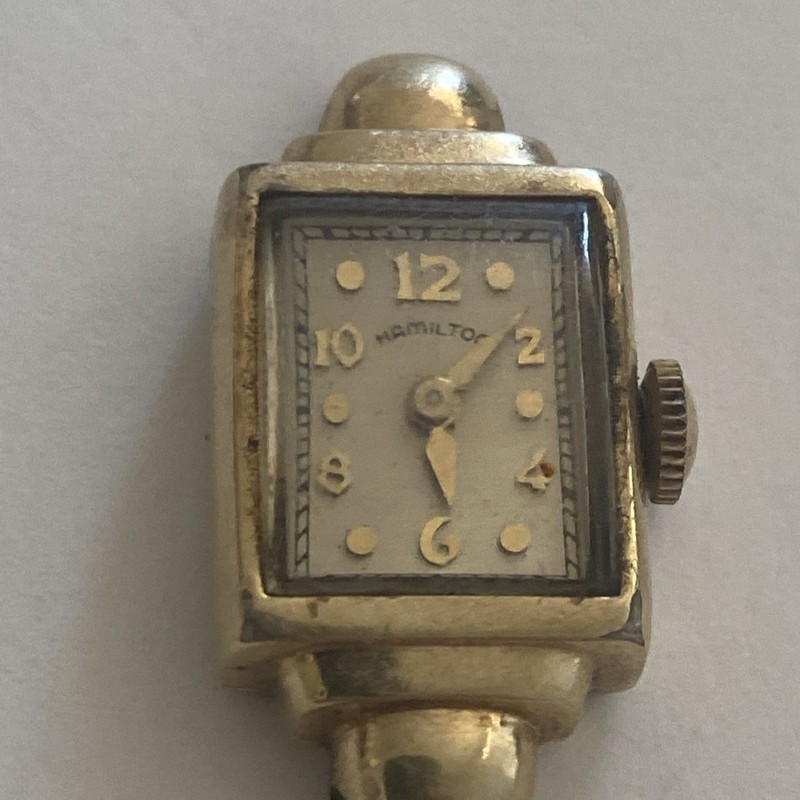 HAMILTON WOMEN'S WRISTWATCH 10K GOLD FILLED UNTESTED AS IS