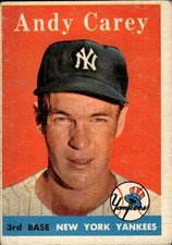 1958 Topps #333 Andy Carey New York Yankees Very Good