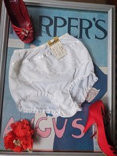 Vintage 50's 60's all white nylon lace panties - Collins Aikman - S/M 5/6
