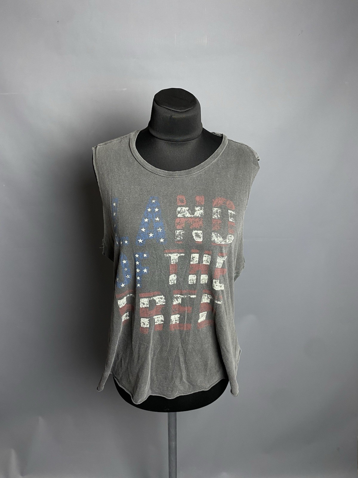 Denim & Supply Ralph Lauren USA Faded Gray Women’s Tank Top T Shirt Size L