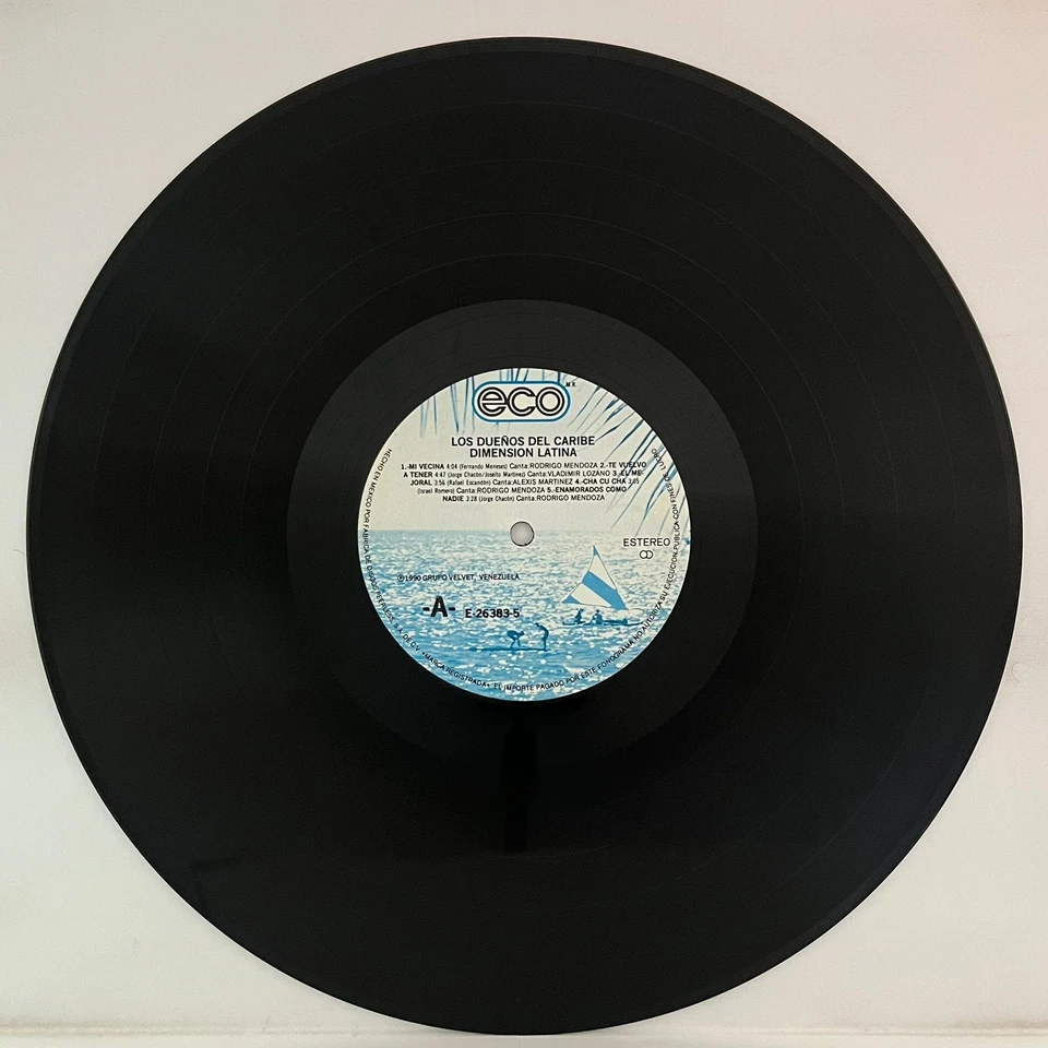 DIMENSION LATINA - LOS DUEÑOS DEL CARIBE - 1990 MEXICAN LP ALBUM - Image 3 of 4