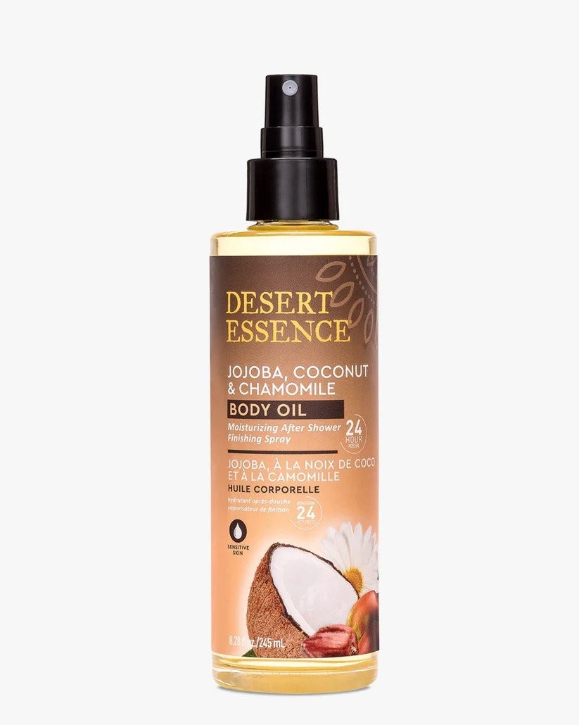 Спрей-масло для тела Desert Essence с жожобой кокосом и ромашкой 828 жидких унций 4890₽