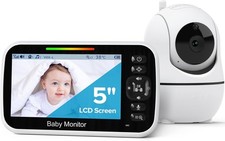 Baby Monitor with Camera and Audio - No WiFi, Remote Pan-Tilt-Zoom,