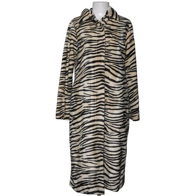 Mantel, Damen, Größe: S, Beige/Schwarz, Zebra, Fleece #b3X