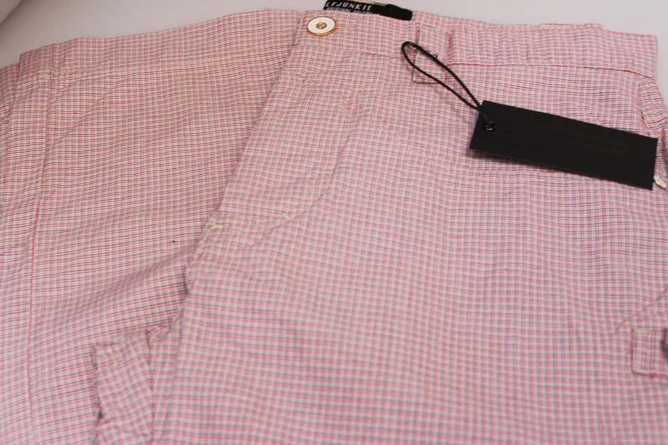 Golf Junkie Baumwolle Funky Slim Leg Hose Golf rot kariert 32,33,34,38 W 33" lang