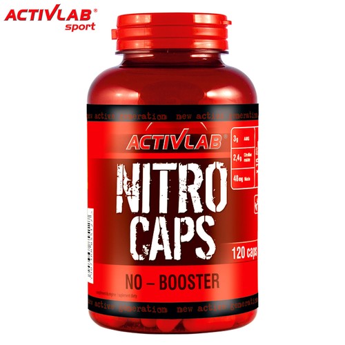 NITRO CAPS 120Caps PreWorkout Booster Nitric Oxide LArginine