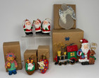 Avon Gift Collection 9 Christmas Ornaments Hanging Santa Bears Bunny Angel Train