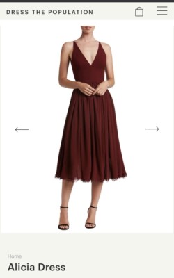 dress the population xxs Dress the Population Women's Nikki Midi Dress - Red - Size XL