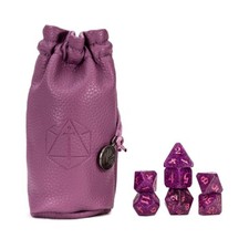 Vox Machina Critical Role RPG Dice Set: Scanlan  Purple PU Leather Bag NEW