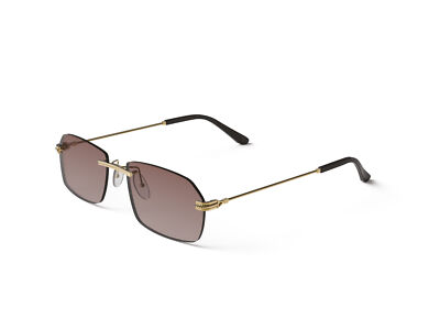 XLAB Sonnenbrille Mod. PAROS  GOLD / SCHATTIERTES BRAUN Gold Braun Mann Frau