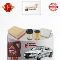 Set Service 4 Filter Und ÖL Skoda Octavia III 1.6 Tdi 81KW 110CV Von 2013->