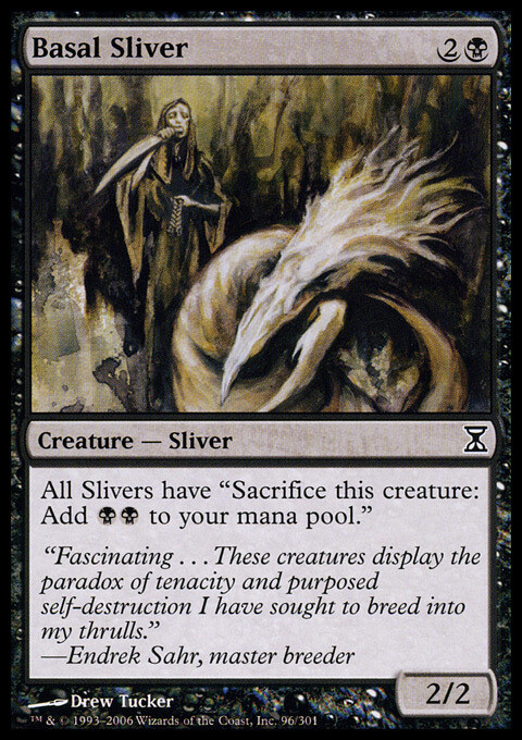Basal Sliver ~ Lightly Played Time Spiral MTG Magic UltimateMTG Black Card