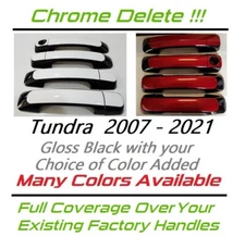 Custom Black & Color Door Handle Overlays / Covers fits 2007-2021 Toyota Tundra