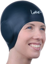 Swim Caps Ear Protection 3D - Swimming Cap for Women Men - Silicone Swim Cap Wat