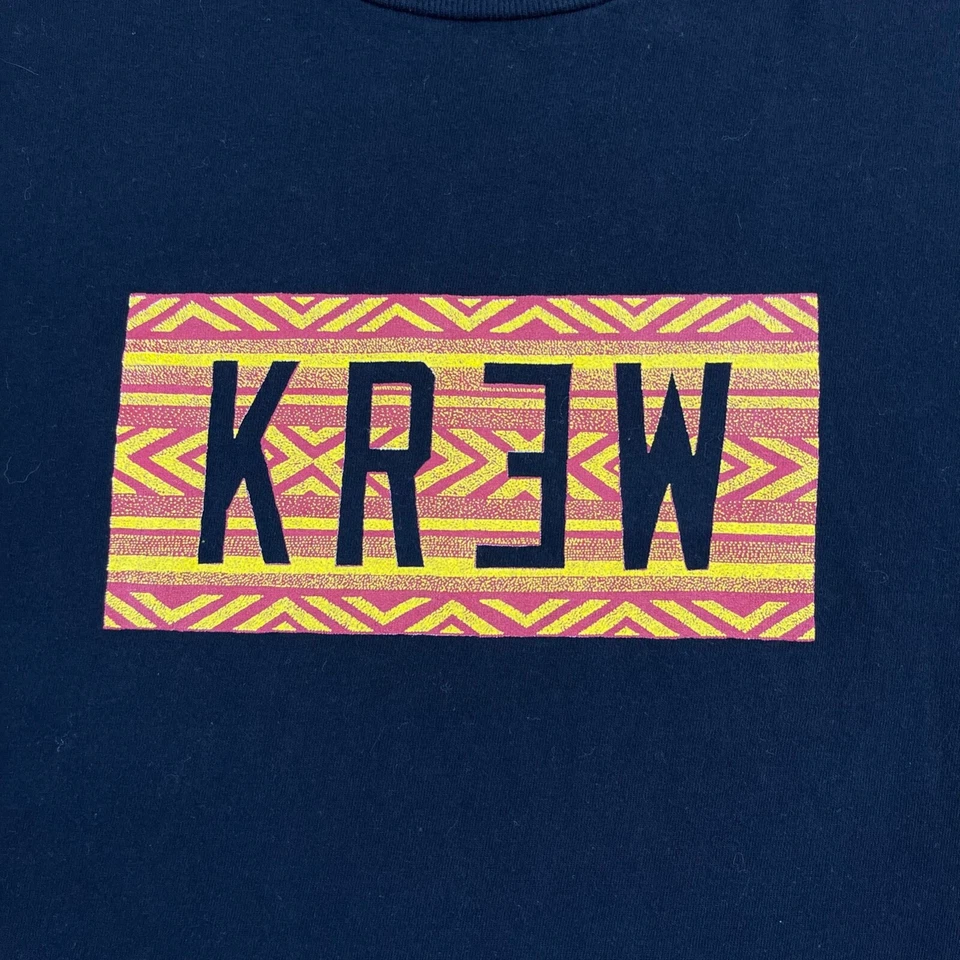 Krew графический футболка мужской размер M черный короткий рукав ворота скейтбординга футболка - Изображение 4 из 4