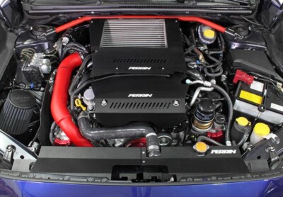 Perrin Aluminum Charge Pipe (Red) for 2015-2021 Subaru WRX FA20DIT Engine