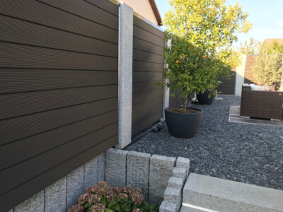 WPC Zaun Sichtschutzzaun Lamellenzaun Gartenzaun Windschutzzaun