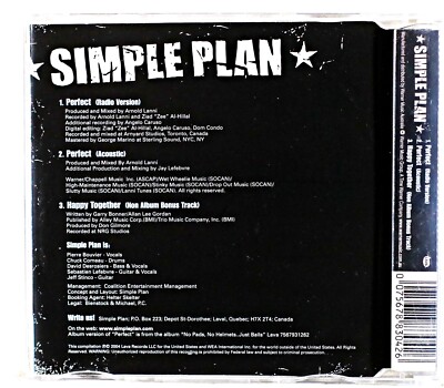 Simple Plan - Perfect (CD 2004) 75678830426| eBay