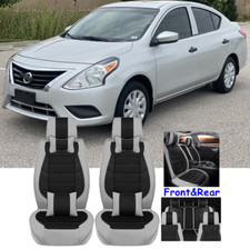 Full Set Car Seat Covers 5-seater Frontrear Cushion Pu Leather For Nissan Versa Full Set Car Seat Covers 5-seater Frontrear Cushion Pu Leather For Nissan Versa