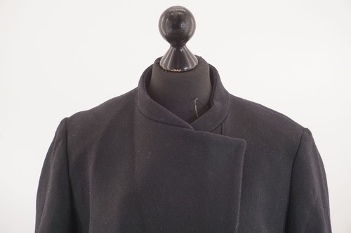 Surface to Air Women Short Coat 40 M Black Solid Half-length Wool A711 - Picture 2 of 5