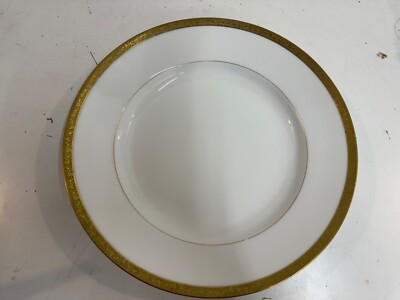 Antique Charles Martin Limoges Porcelain Large Serving Plate w/ Gold Floral Dec.