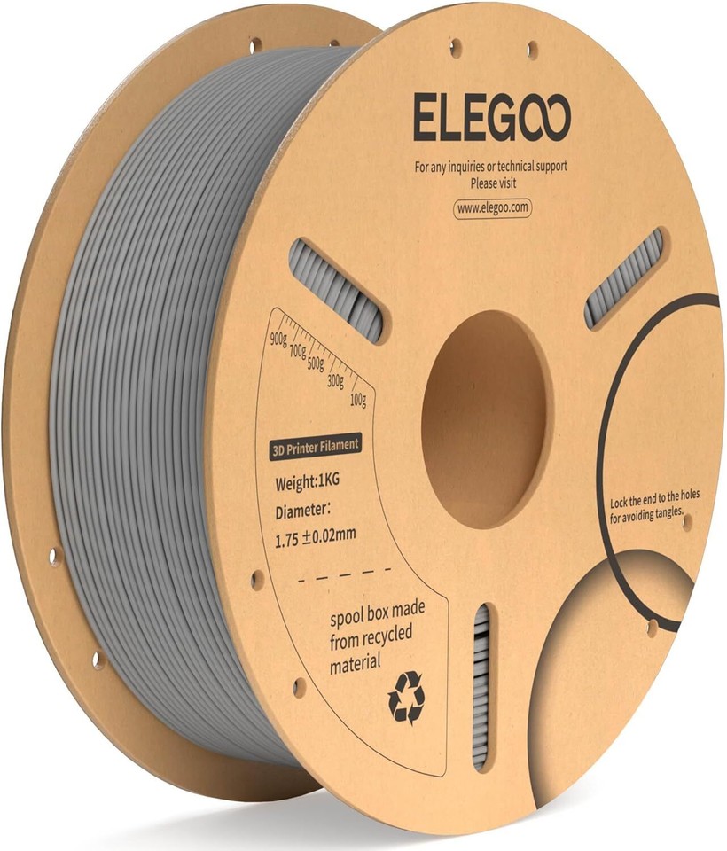 Elegoo - Silk PLA - Argent (Silver) - 1,75 mm - 1 kg main image 1