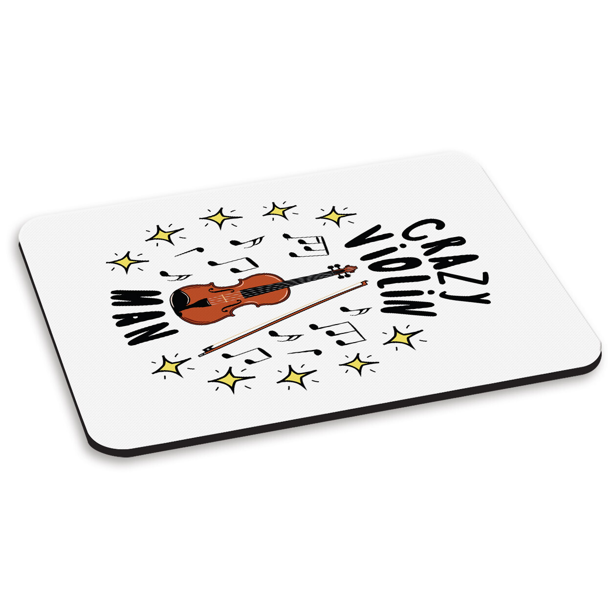 Crazy Violin Man Stars PC Computer Mouse Mat Pad Dad Fathers Day Violinist