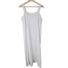 Soft Surroundings Dress Womens Small White Midi Shift Tank Crochet Cottagecore