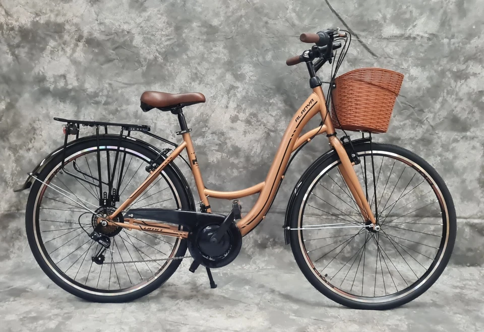 28 ZOLL Damenrad 21-GANG Shimano Schaltung & LICHT & KORB NEU 2810--GOLD - Bild 2 von 4