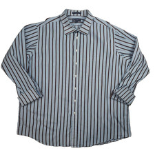 Paul Fredrick Men's 19-35 100 Cotton Stiped Long Sleeve Shirt Pre-Owned
