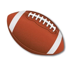 Magnet Me Up Football Magnet Decal, 5 Inch, Brown and White, Automotive magnet