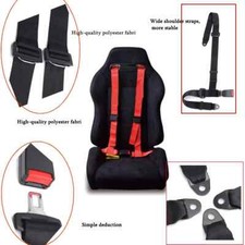Car Safety Racing Sports Seat Belt Harness 4 Point Fixing Mounting Quick Release