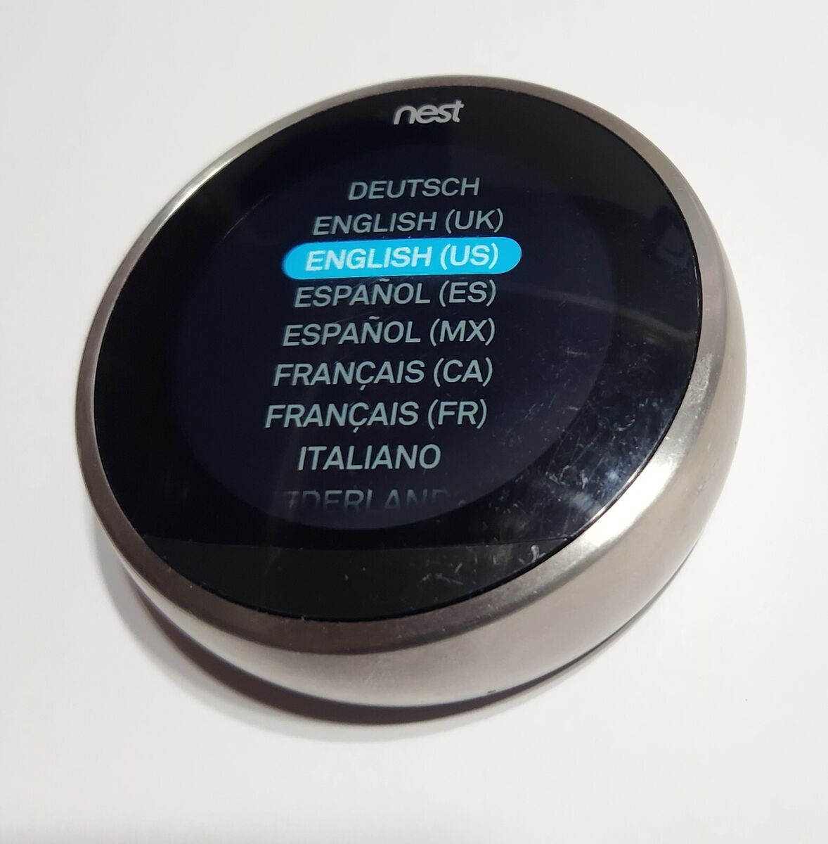 USED Google Nest Thermostat 3rd Gen T3007ES FACE Stainless USED Google Nest Thermostat 3rd Gen T3007ES FACE Stainless