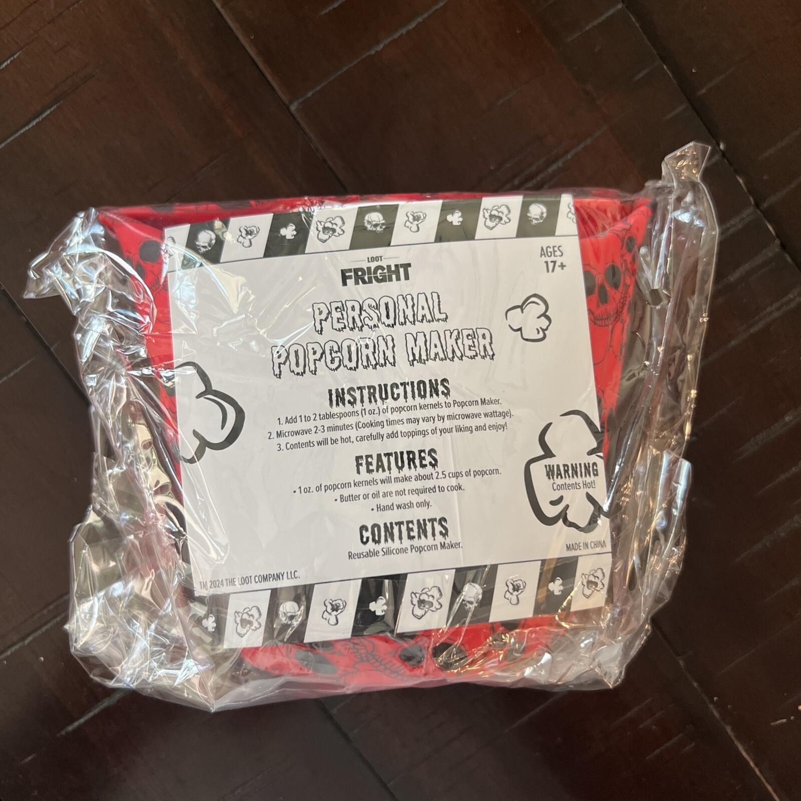 LootCrate Fright Crate Personal Popcorn Maker Exclusive Collectible Skulls Red