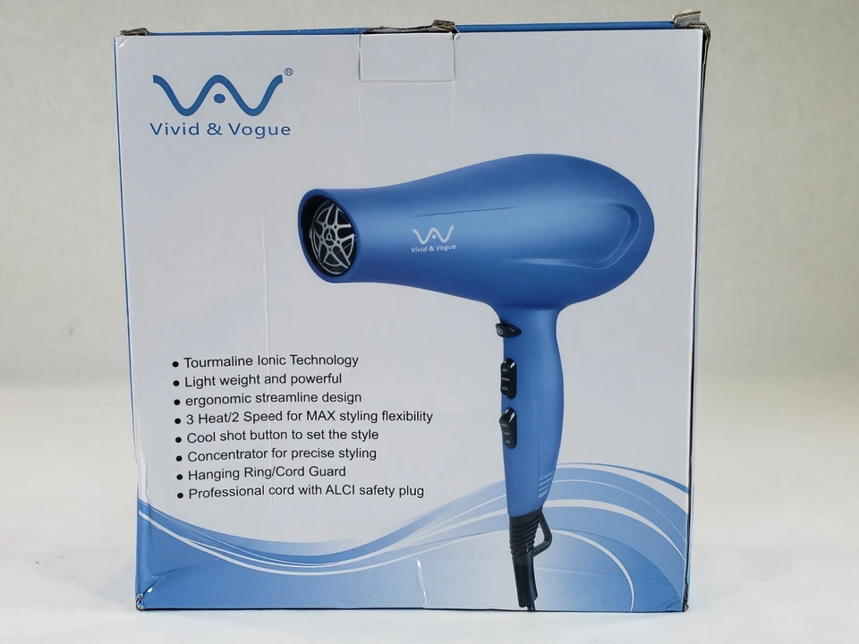 Secador de cabelo VAV 1875W ferro negativo secador de cabelo profissional 2 velocidades 3 calor - Imagem 3 de 4