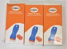 Lot of 3 Ehdis 1.5" Plastic Razor Scrapers w 30 Total Double Edged Blades