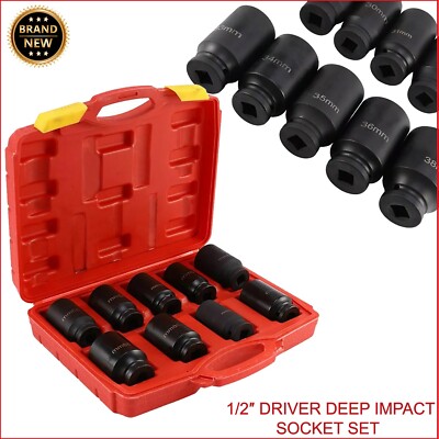 ACHSNUSS STECKSCHLÜSSELSATZ 9-tlg. 1/2 Zoll Tiefantrieb *29*30*31*32*33*34*35*36*38mm Impact