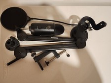 Blue Yeti Condenser Microphone, Boom Mic Stand, Original Stand, Pop Filter
