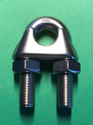 Stainless Steel 316 13mm or 1/2'' Wire Rope Clip Light Type Marine Grade