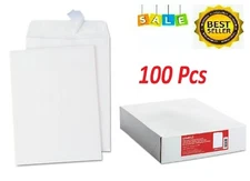 100 Pcs ENVELOPES Self-Adhesive 10x13 28lb Kraft Mailing Gummed Business Manila