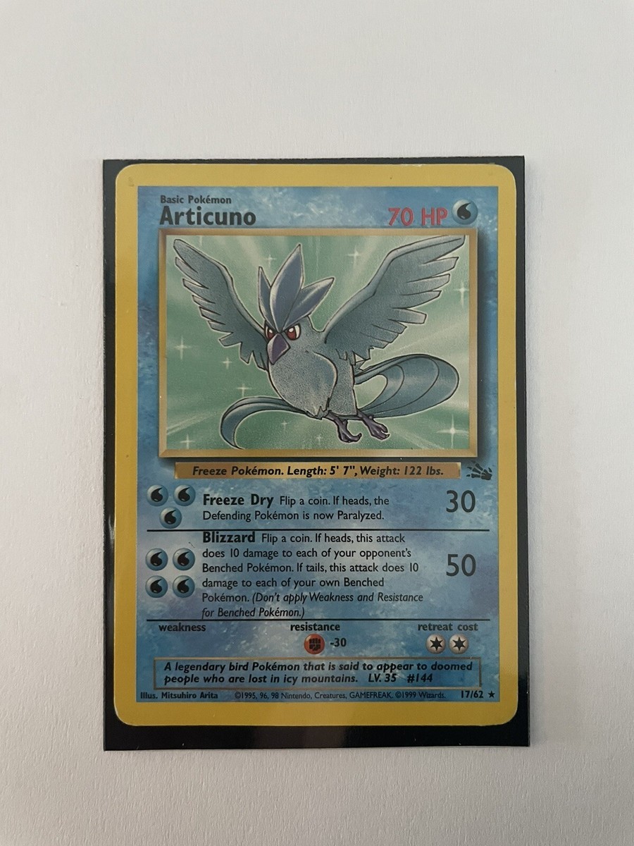 1995 Articuno pokemon TCG card super rare base set