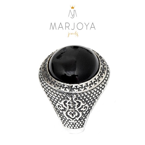 Anello sigillo uomo in argento 925 con onice,giada,corniola e quarzo azzurro - Imagen 19 de 29