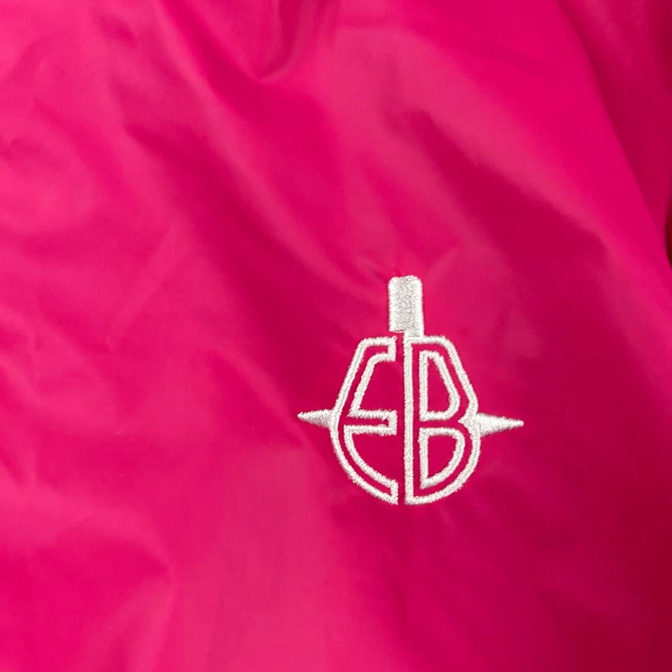 Chaqueta de barco eléctrico para mujer rosa medio cremallera completa con capucha EB cortavientos impermeable Foto 3 de 4