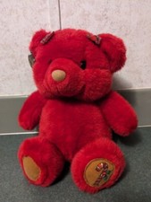Ganz Plush Candy Cane Bear Christmas Holiday HX592 Red 12"