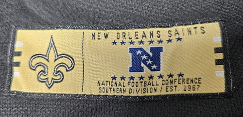 Maglia nera NFL Team Apparel New Orleans Saints NFC Southern Division Est 67 XL - Foto 9 di 23