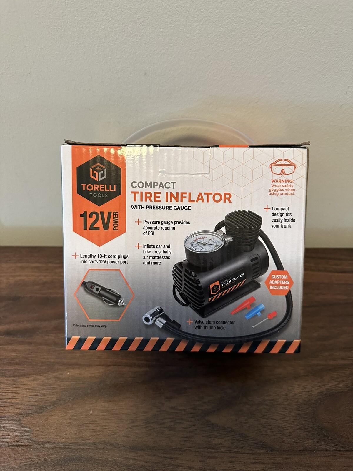 Torelli Compact Tire Inflator With Pressure Gauge 12V 150PSI eBay