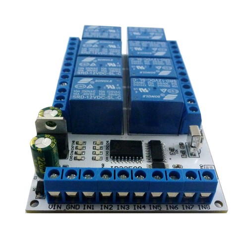 2x DC 5V 12V 8ch IR controllo infrarossi timer ritardo relè di blocco autobloccante - Foto 10 di 12